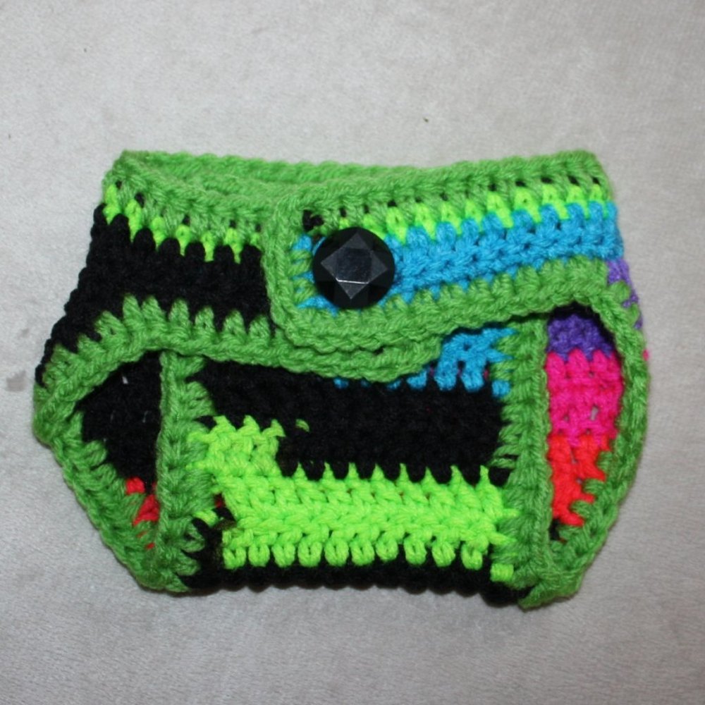 ⚡ ELECTRIC GREEN DIAPER COVER · 0–3 MO ⚡